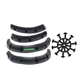 Huskey 4PCS Golf Cart Fender Flares with Self-Tapping/Stainless Steel Hardware For Club Car Precedent/Tempo, Club Car DS, EZGO TXT, EZGO RXV, Yamaha Drive