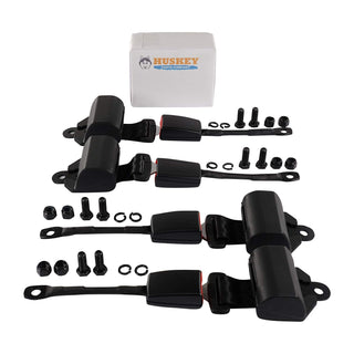 Huskey Parts Company 4 PK Golf Cart Seat Belts/Retractable Seat Belts Compatible with Club Car, Yamaha, EZGO