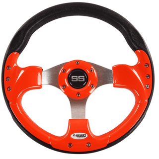 Sports Style SS Golf Cart Steering Wheel with Adapter Option