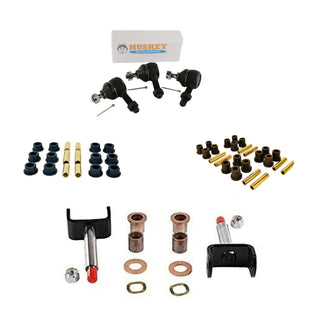 Huskey Club Car DS Front Rear End Repair/Rebuild Kit for 1993-2008 Models, Includes 1X Pair of King Pin Kit, 3X Tie Rod Ends, Control Arm Bushing Kit & Front & Rear Spring Bushing Kits