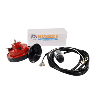 Huskey Golf Cart Universal Horn Kit 12 Volt with Floor Mounted Button & Wiring Harness Compatible with Yamaha, Club Car and EZGO Golf Carts