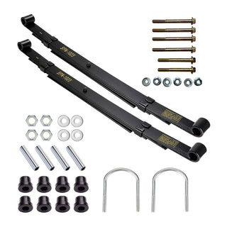 Huskey Parts Company Heavy Duty Golf Cart Rear Leaf Springs Fit Club Car Precedent 2004+/ Onward/Tempo 2017+ Models (4 Leafs/Set of 2), Bushing Kits & All Bolts & Nuts Needed for Installation