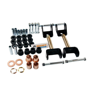 Huskey Front End Repair Kit Rebuild Kit for Club Car DS 1993-Up Gas Electric Golf Cart Including King Pins, Clevis, A arm & Front Leaf Spring Bushing Kits & Bolts.