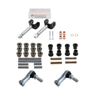 Huskey Parts Company Golf Cart Front Rear End Repair Kit Rebuild Kit for Club Car Precedent 2004-Up Models, Includes 2X King Pins, 2xTie Rod Ends, Front Rear End Bushing Kit