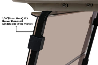 Huskey 3/16" Thick Tinted Windshield – Fits Club Car, E-Z-GO & Yamaha Models (Multiple Years)