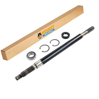 Huskey EZGO TXT Rear Axle Shaft 16 ¾ Inches Long Passenger Side with Bearing Seal Kit Fits Electric 94 Up TXT,Medalist,05-Up 4/6-P Shuttle,ST Express, ST Sport-Replaces OEM Part # 20377-G12