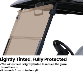 Huskey 3/16" Thick Tinted Windshield – Fits Club Car, E-Z-GO & Yamaha Models (Multiple Years)