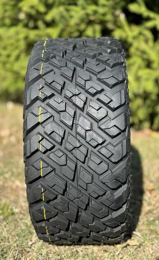 14 Inch Machined Moto Golf Cart Wheels With 23x10-14 Street Tires, Set of 4