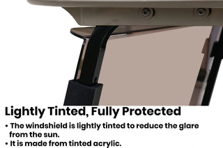 Huskey 3/16" Thick Tinted Windshield – Fits Club Car, E-Z-GO & Yamaha Models (Multiple Years)