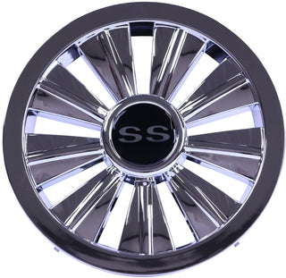 Chrome Golf Cart Wheel Covers Hub Caps 8" Compatible with EZGO Club Car Yamaha Stock Wheels