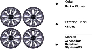 Chrome Golf Cart Wheel Covers Hub Caps 8" Compatible with EZGO Club Car Yamaha Stock Wheels