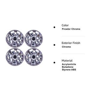 Huskey Parts Company 4X Chrome Golf Cart Wheel Covers Hub Caps 8" Compatible with EZGO Club Car Yamaha Stock Rim