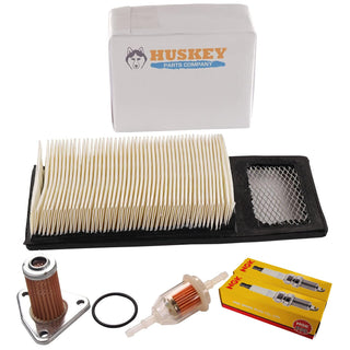 Huskey Parts Company EZGO Tune Up Kit TXT 4 Cycle 295/350cc Gas Golf Cart 1994-2005 W/Oli Filter, O Ring, Flat air Filter, Fuel Filter, NGK Spark Plug