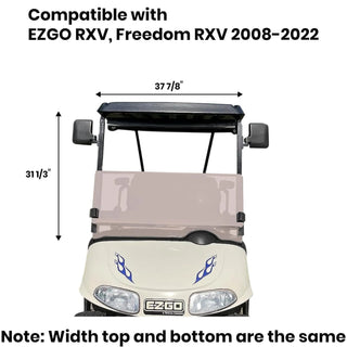 Huskey 3/16" Thick Tinted Windshield – Fits Club Car, E-Z-GO & Yamaha Models (Multiple Years)