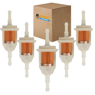 5x In line Fuel Filter 1/4" | Golf Cart Fuel Filter Compatible with Yamaha | Club Car | Ezgo