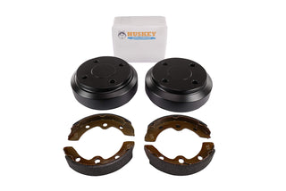 Huskey Club Car Golf Cart Brake Shoes & Drums Kit 1995-Up DS and Precedent