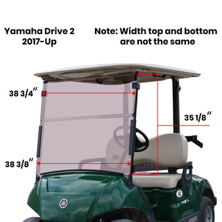 Huskey 3/16" Thick Tinted Windshield – Fits Club Car, E-Z-GO & Yamaha Models (Multiple Years)