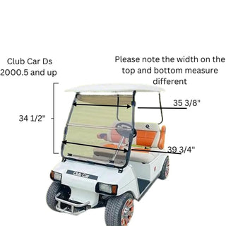 Huskey 3/16" Thick Tinted Windshield – Fits Club Car, E-Z-GO & Yamaha Models (Multiple Years)