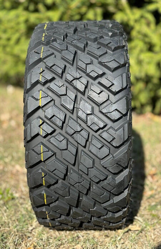 14 Inch Black Phantom Golf Cart Wheels With 23x10-14 Street Tires, Set of 4