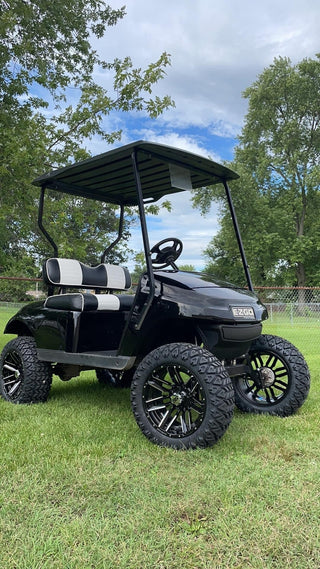 14 Inch Machined Moto Golf Cart Wheels With 23x10-14 All Terrain Tires, Set of 4