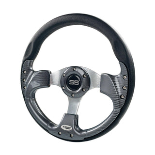 Sports Style SS Golf Cart Steering Wheel with Adapter Option