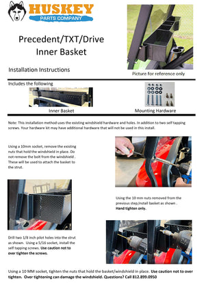 INNER STORAGE BASKET FOR CLUB CAR TEMPO / ONWARD 2018+