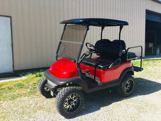 14 Inch Machined Fusion Golf Cart Wheels With 22x10-14 Street Tires, Set of 4