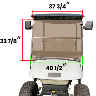 Huskey Clear 3/16" Thick Golf Cart Windshield – Fits Club Car, E-Z-GO, Yamaha (Model/Year Selectable)