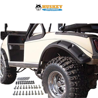 Huskey 4PCS Golf Cart Fender Flares with Self-Tapping/Stainless Steel Hardware For Club Car Precedent/Tempo, Club Car DS, EZGO TXT, EZGO RXV, Yamaha Drive