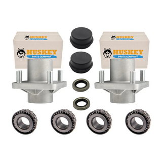 Huskey 2X Front Wheel Hub Bearing Assemblies with Dust Caps and Bearings for Club Car DS G&E Models 1982-2002- Replaces OEM# 11011102, 1011153, 1011889, 1011892, 1011894