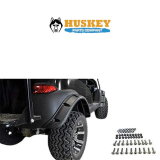 Huskey 4PCS Golf Cart Fender Flares with Self-Tapping/Stainless Steel Hardware For Club Car Precedent/Tempo, Club Car DS, EZGO TXT, EZGO RXV, Yamaha Drive