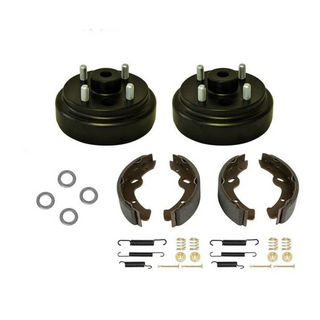Huskey Parts Company EZGO Rear Brake hub Drums Brake Shoe Spring Kit Electric 1996+ TXT Golf Carts