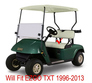 2 PCS Black EZGO Seat Cover For TXT/Medalist 94-13 Golf Cart, 1/2" Extra Cushion