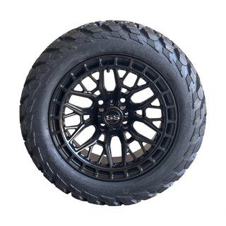 14" BLK Defender Golf Cart Wheels &Tires 23x10-14 All Terrain DOT, EZGO Club Car