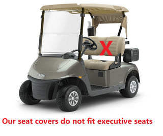 2 PCS Black EZGO Seat Cover For TXT/Medalist 94-13 Golf Cart, 1/2" Extra Cushion