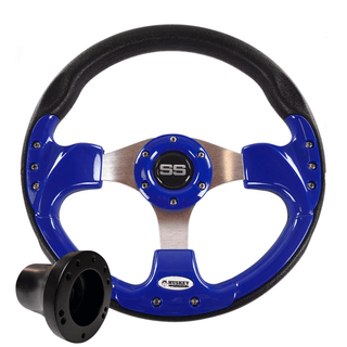 Sports Style SS Golf Cart Steering Wheel with Adapter Option